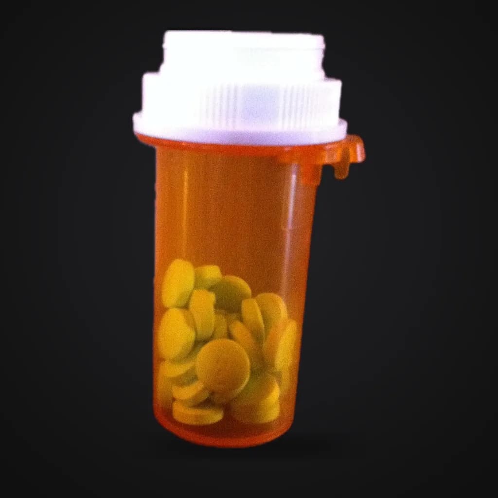 Child-proof pill bottle, reference image
